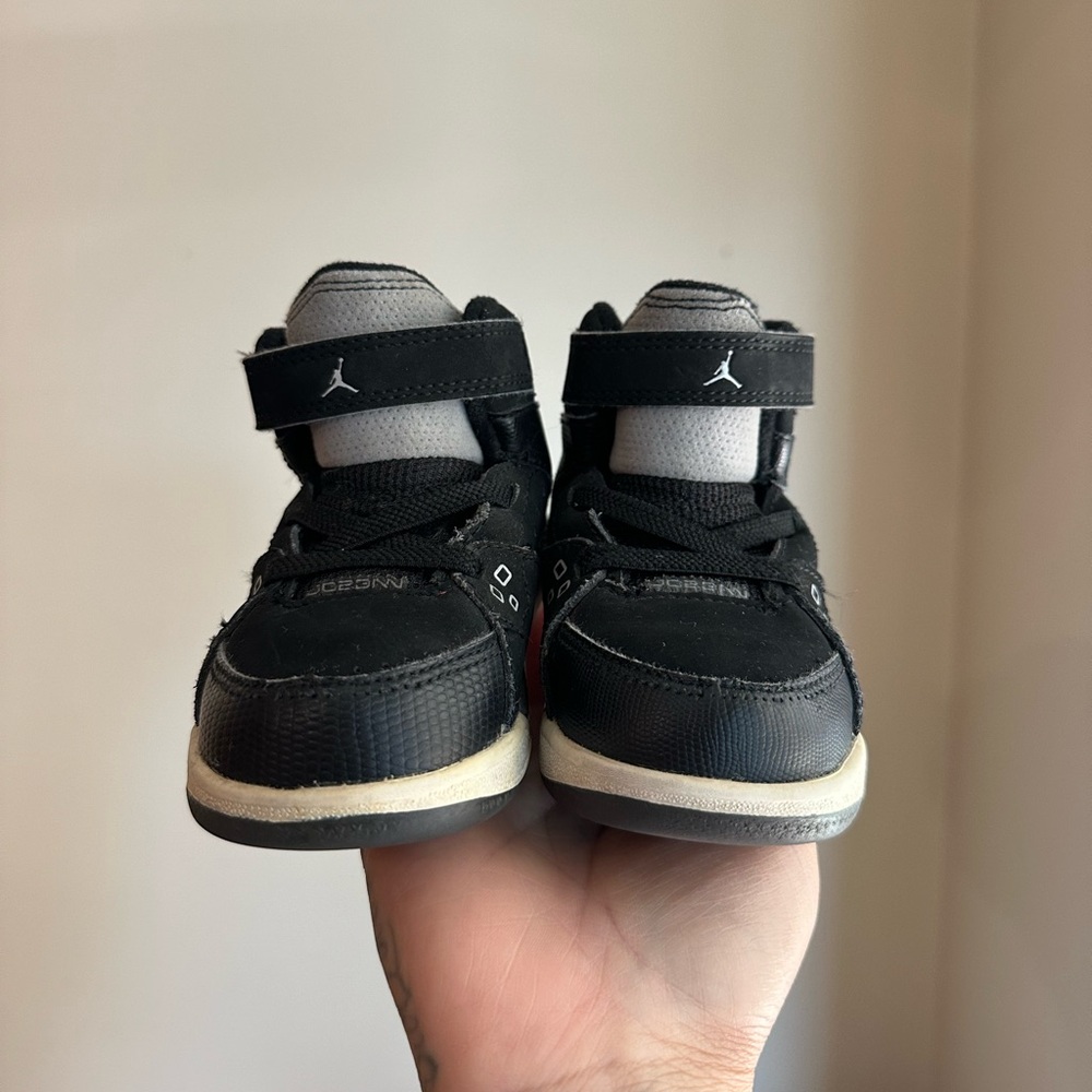 Nike Air Jordan SC-1 TD Black Wolf Gray Toddler Size 8 Boys Girls